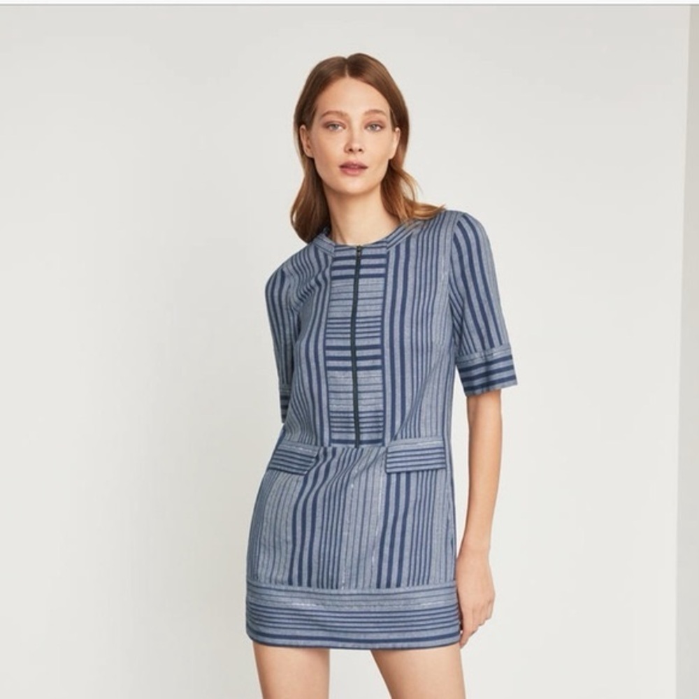Striped Blue Mini Dress